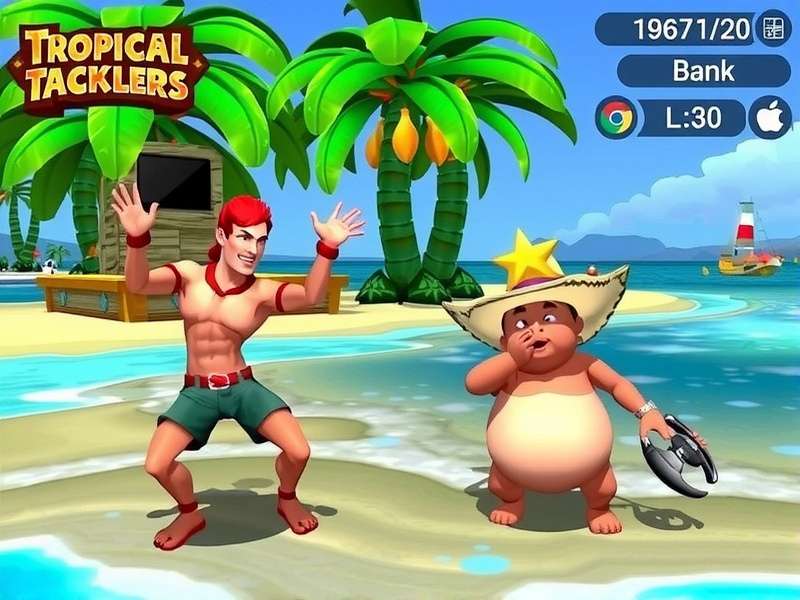 Tropical Tacklers Game Screenshot